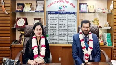 চলচ্চিত্র শিল্পী সমিতির নির্বাচনে সভাপতি ইলিয়াস কাঞ্চন ও সাধারণ সম্পাদক নিপুন।