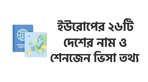ইউরোপের ২৬টি দেশের নাম ও বিস্তারিত তালিকা: আপনার স্বপ্নের গন্তব্য এবং শেনজেন ভিসা তথ্য