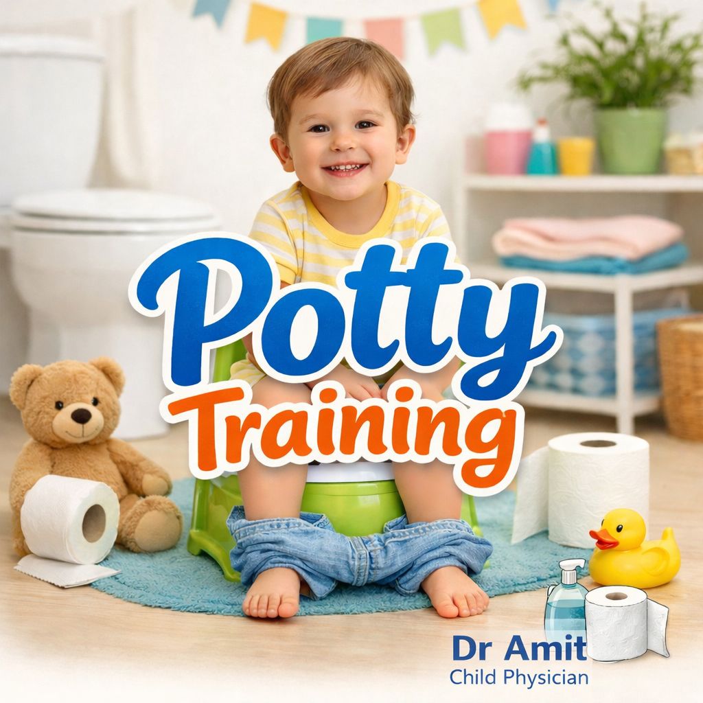 বাচ্চাদের সঠিক পটি ট্রেনিং..... 
✍️ Dr. Amatta Indro
MBBS,MD(Course-Pediatrics)
Dhaka Shishu Hospital & Institute