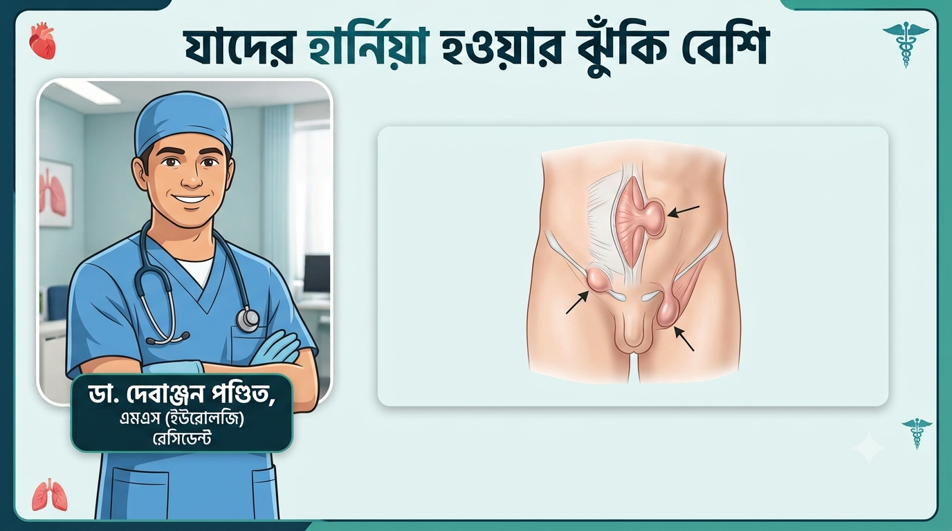 কোন ৮ ধরনের মানুষের হার্নিয়া (অন্ত্রবৃদ্ধি) হওয়ার ঝুঁকি বেশি