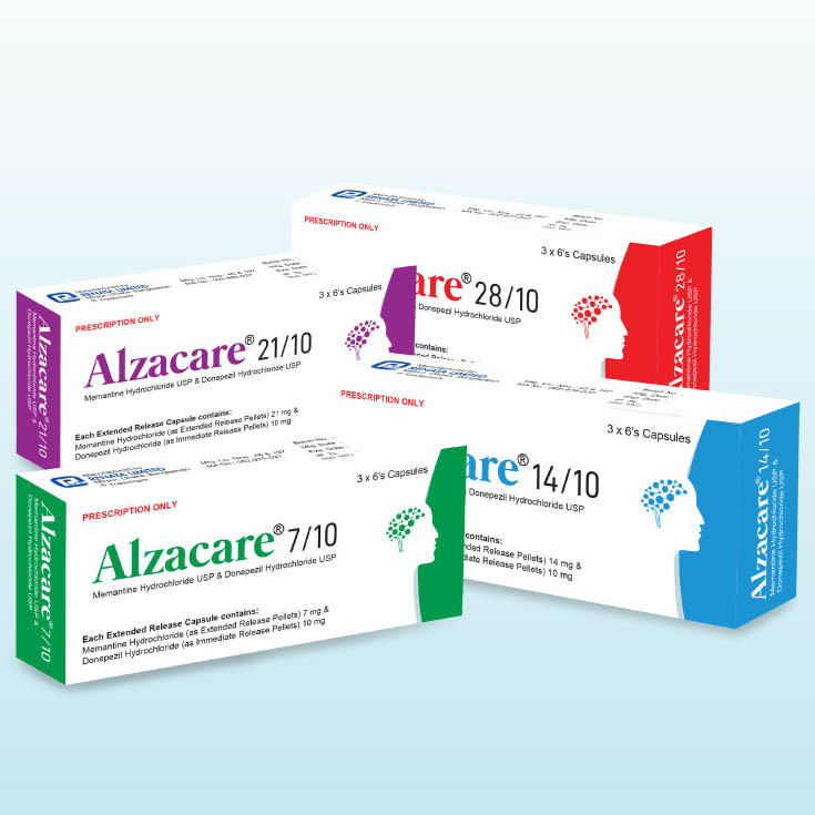 Alzacare এ্যালজাকেয়ার - Memantine + Donepezil
