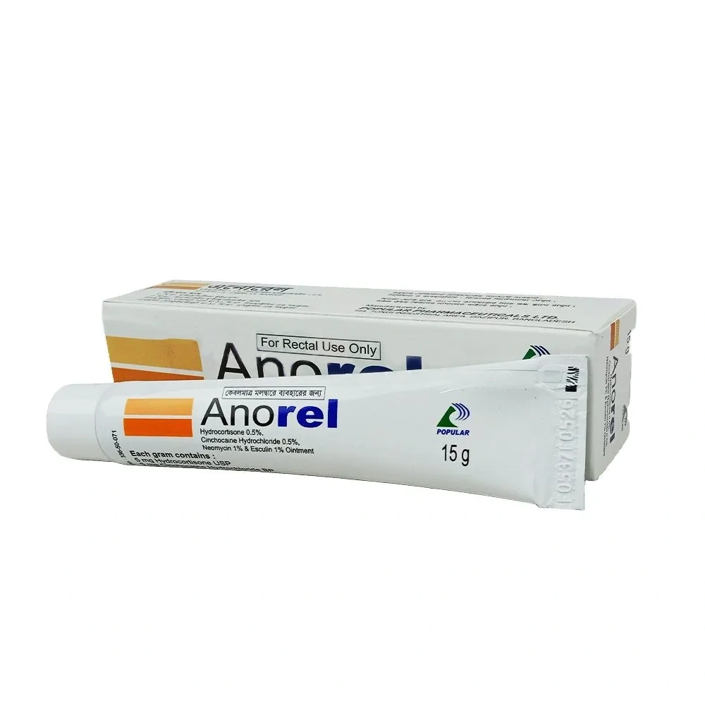 Anorel অ্যানোরেল - Cinchocaine + Hydrocortisone + Neomycin + Esculin