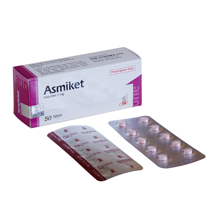 Asmiket অ্যাজমিকিট - Ketotifen Fumarate (Oral)