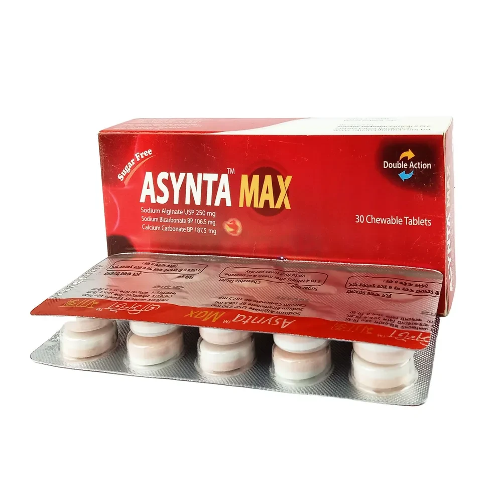 Asynta Max Chewable Tablet 250 mg+106.5 mg+187.5 mg