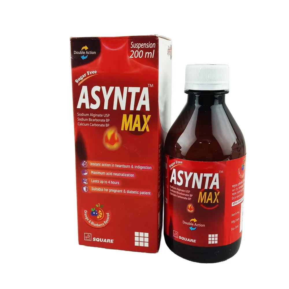 Asynta Max Oral Suspension (500 mg+213 mg+325 mg)/10 ml