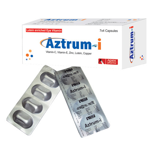 Aztrum-I আজট্রাম-আই - Vitamin C, Vitamin E, Lutein, Copper & Zinc
