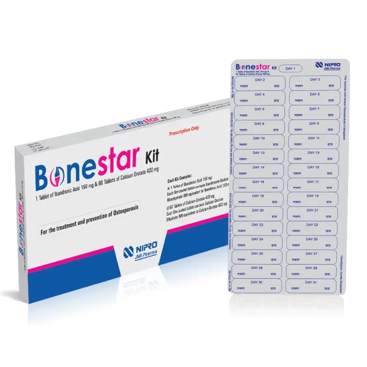 BoneStar Kit বোনস্টার কিট - Ibandronic Acid & Calcium Orotate