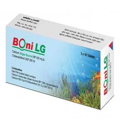 Boni LG Tablet 500 mg+200 IU