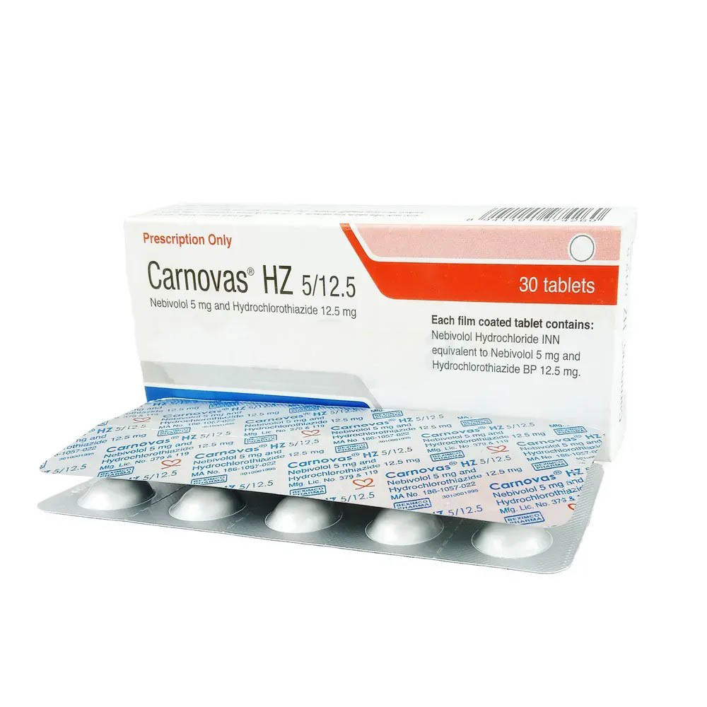 Carnovas HZ Tablet 5 mg+12.5 mg
