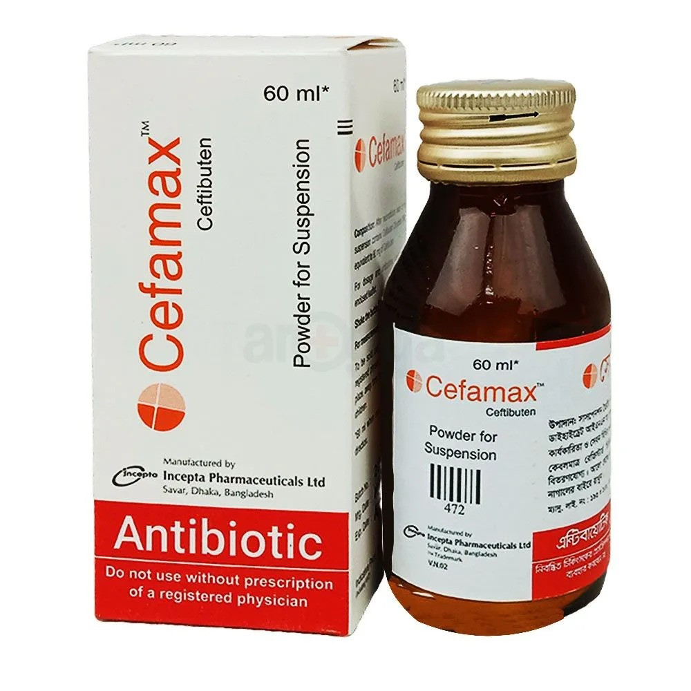 Cefamax Powder for Suspension 90 mg/5 ml