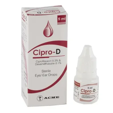 Cipro-D Ophthalmic Solution 0.3%+0.1%