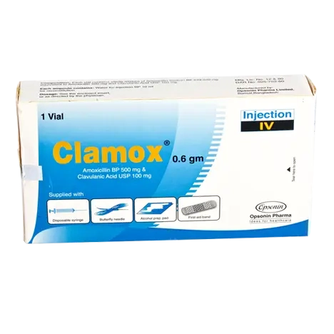 Clamox IV Injection (500 mg+100 mg)/10 ml