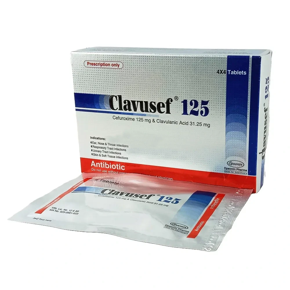 Clavusef Tablet 125 mg+31.25 mg