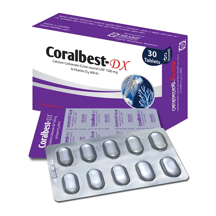 Coralbest-DX Tablet 600 mg+400 IU