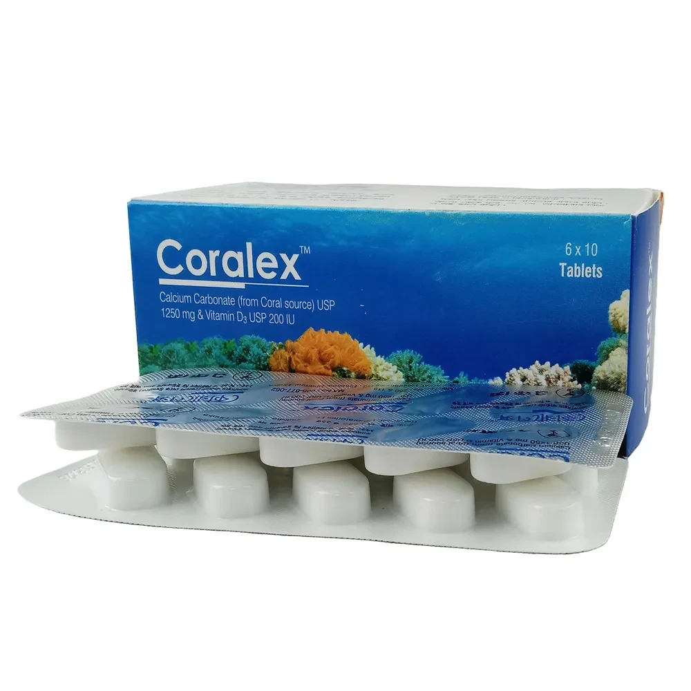 Coralex D Tablet 500 mg+200 IU