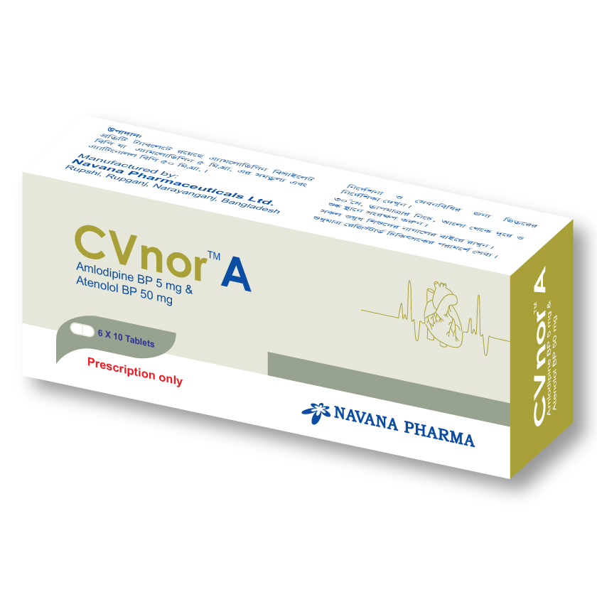 CVnor-A Tablet 5 mg+50 mg