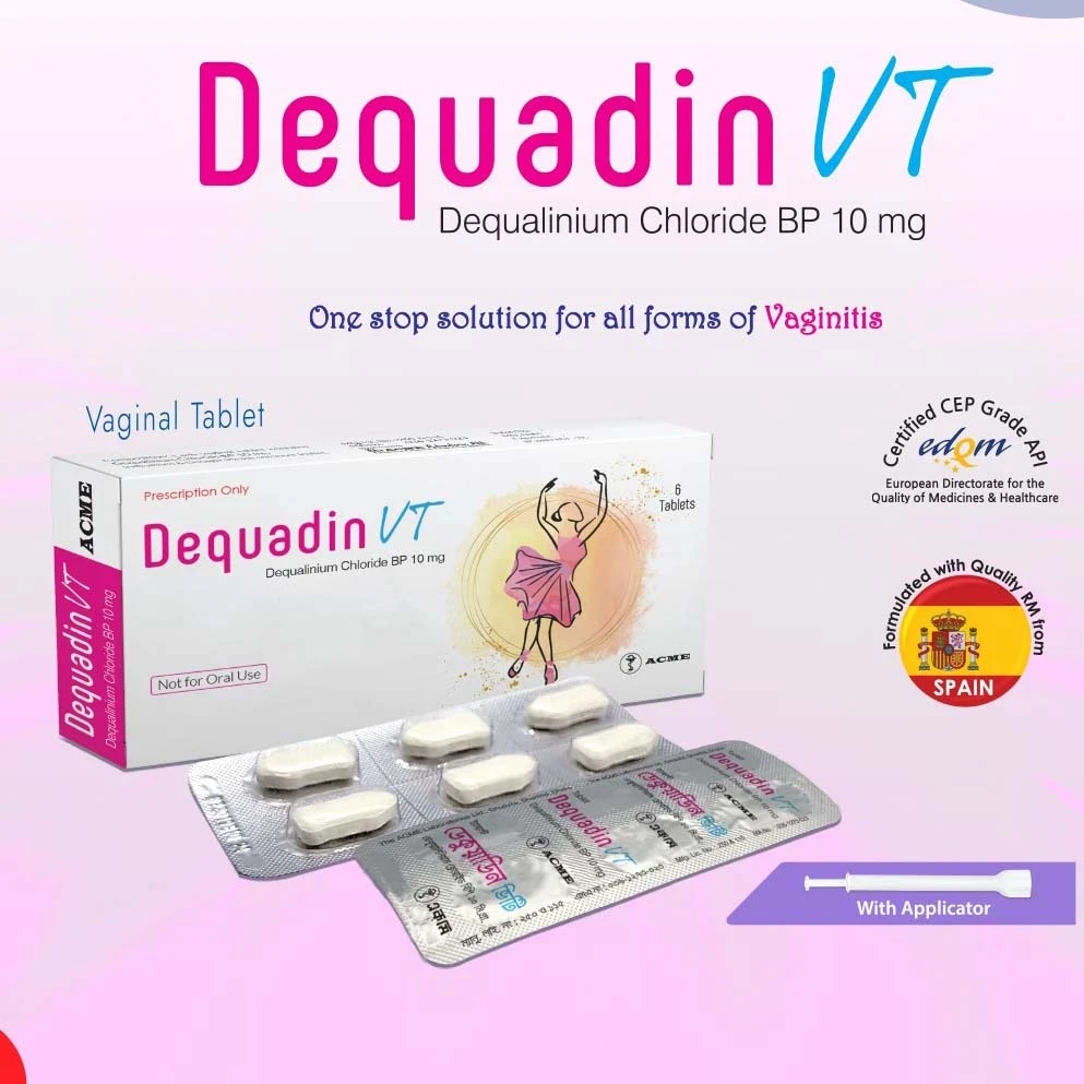 Dequadin VT Vaginal Tablet 10 mg