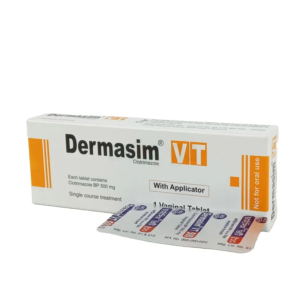 Dermasim VT Vaginal Tablet 500 mg