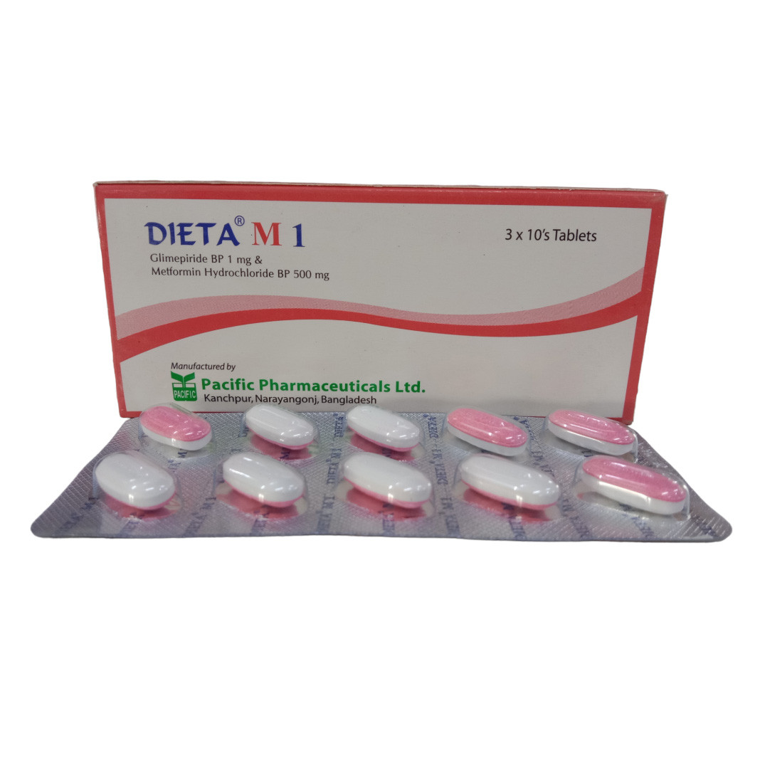 Dieta M Tablet (Extended Release) 1 mg+500 mg