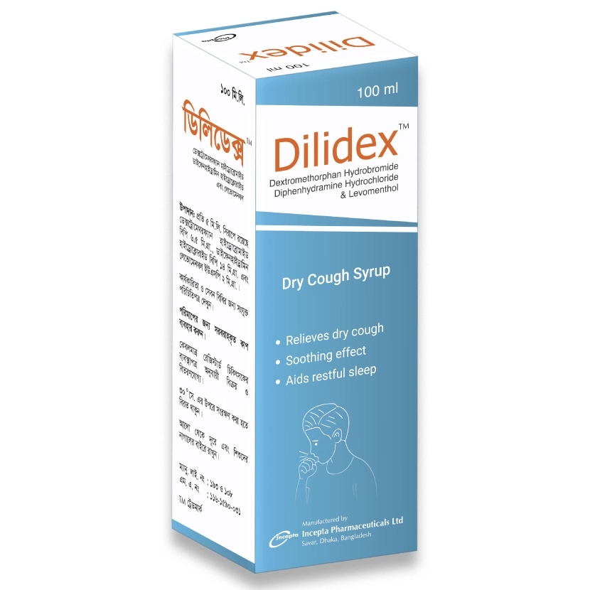 Dilidex Syrup (14 mg+6.5 mg+2 mg)/5ml
