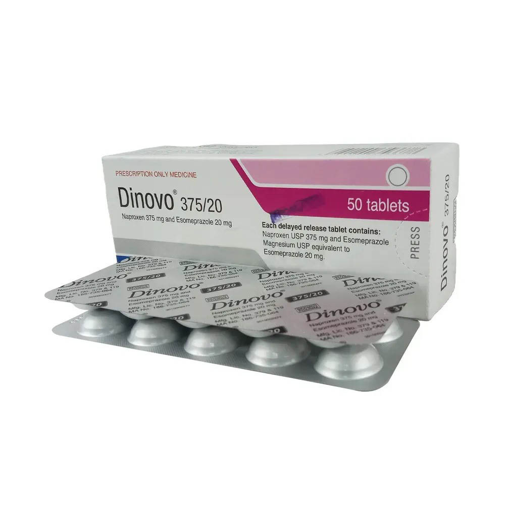 Dinovo Tablet (Delayed Release) 375 mg+20 mg