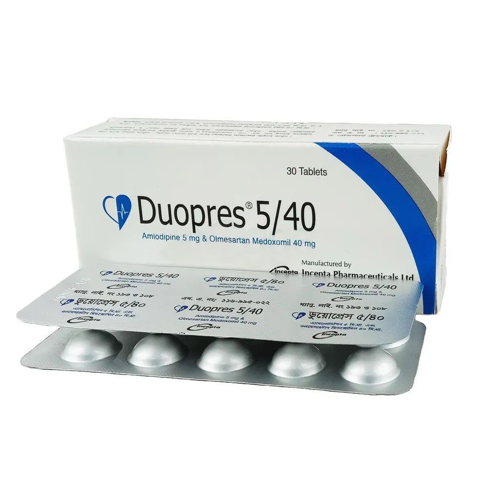 Duopres Tablet 5 mg+40 mg