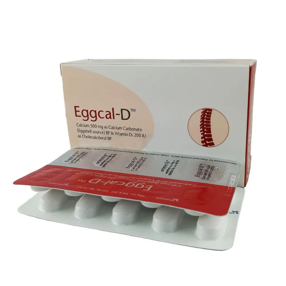 Eggcal-D Tablet 500 mg+200 IU