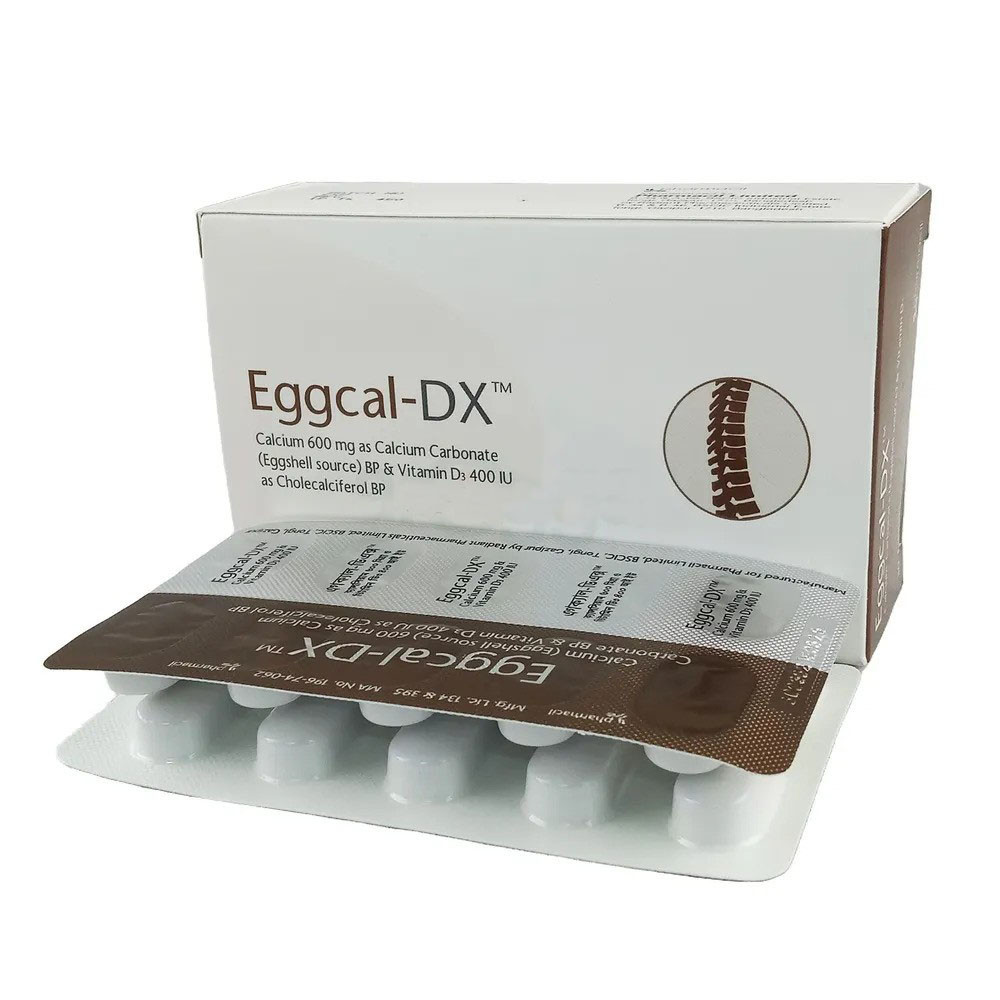 Eggcal-DX Tablet 600 mg+400 IU