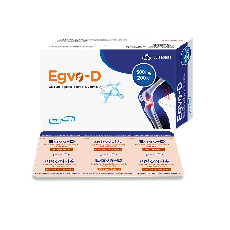 Egvo-D  - Eggshell Calcium + Vitamin D3