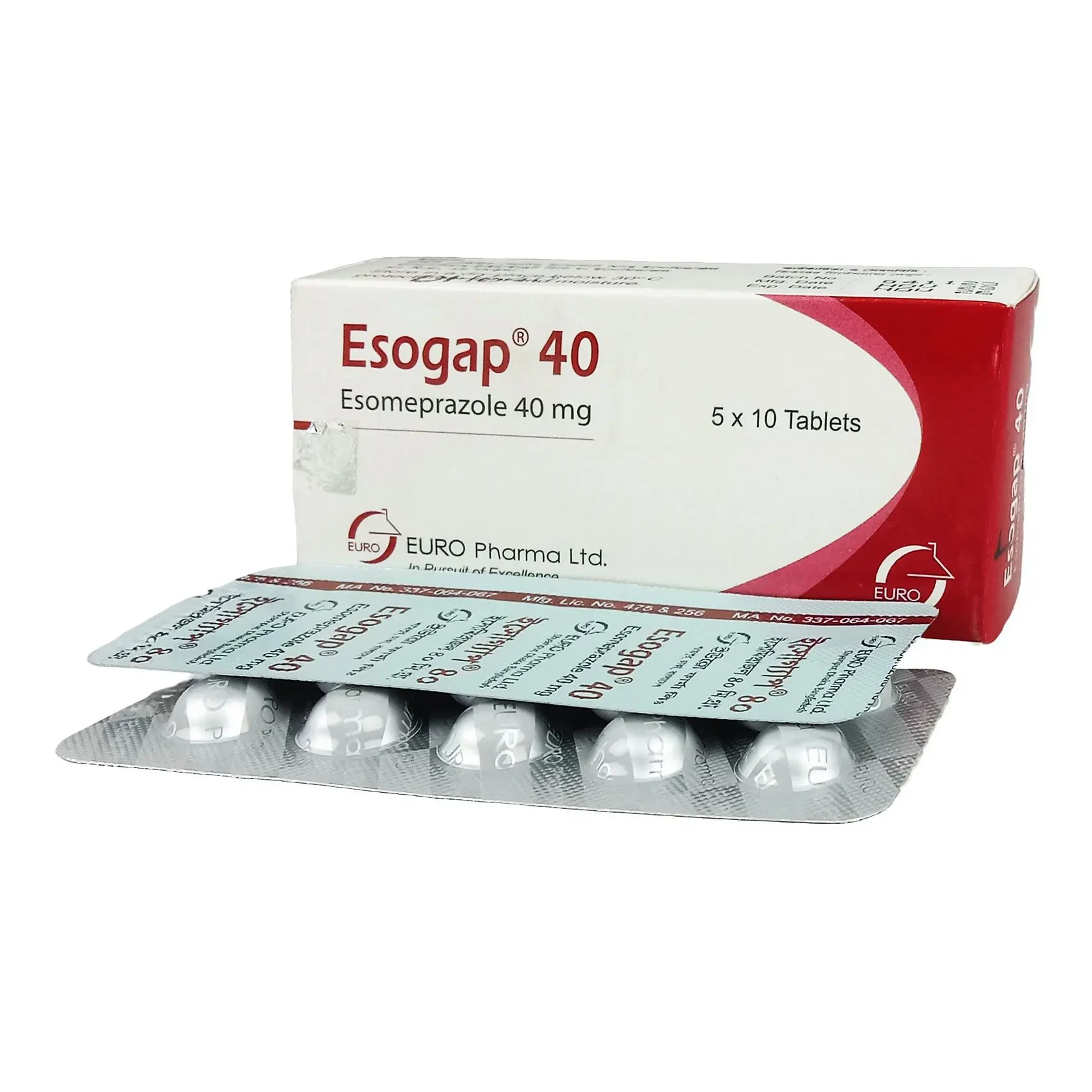 Esogap Tablet (Enteric Coated) 40 mg