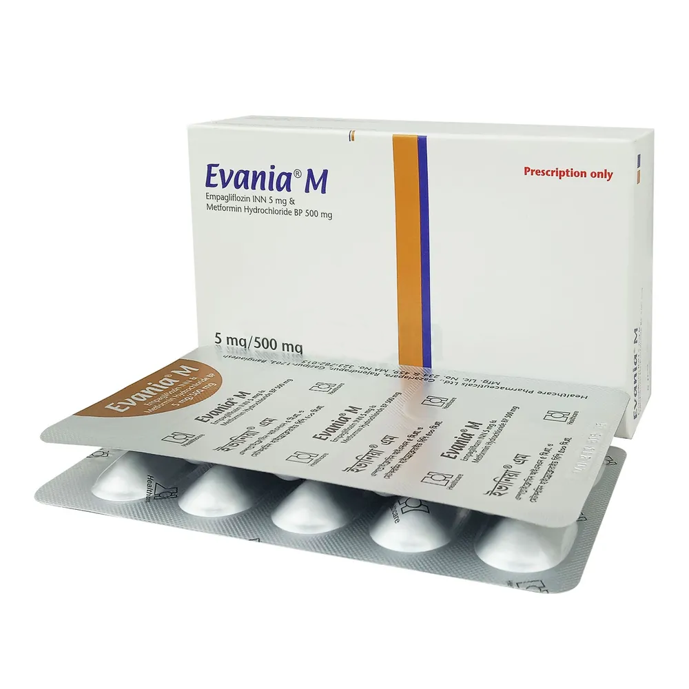 Evania-M Tablet 5 mg+500 mg