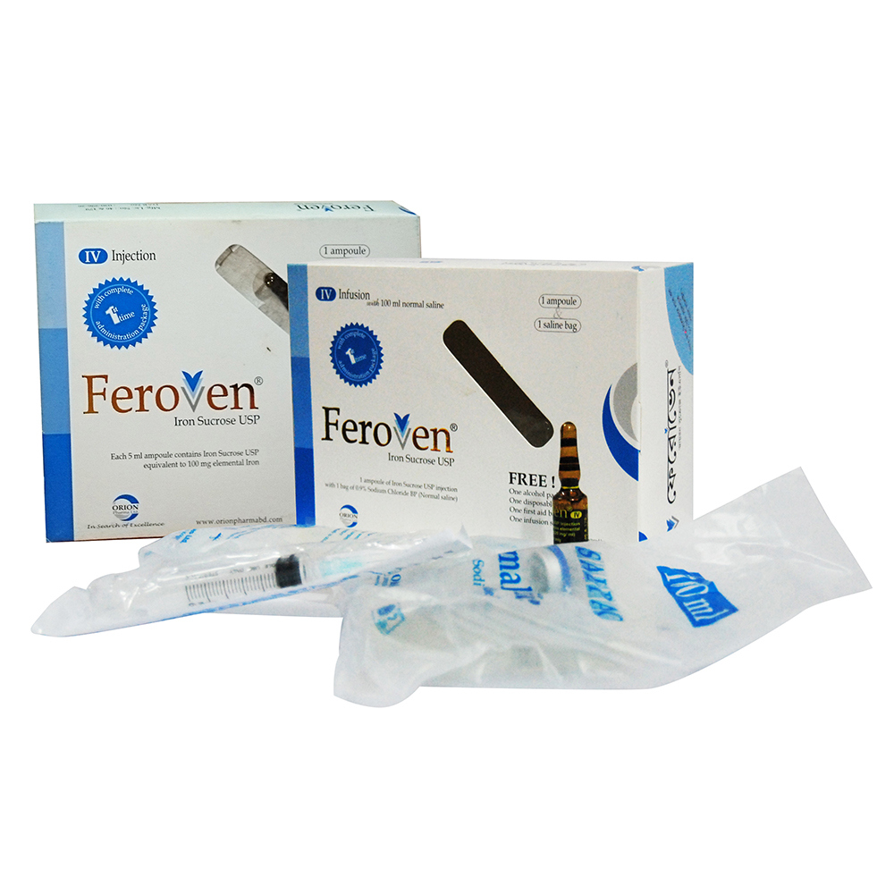 Feroven IV Injection or Infusion 100 mg/5 ml