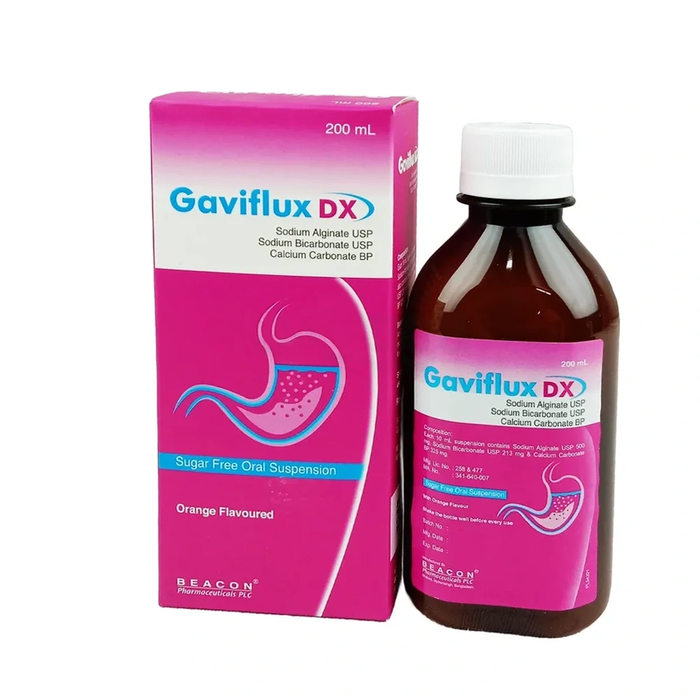 Gaviflux DX Oral Suspension (500 mg+213 mg+325 mg)/10 ml