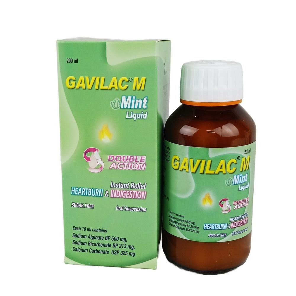 Gavilac M (Mint) Oral Suspension (500 mg+213 mg+325 mg)/10 ml