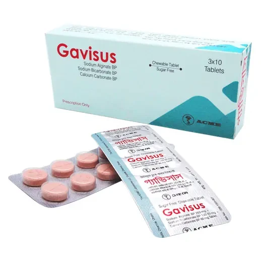 Gavisus Chewable Tablet 250 mg+133.5 mg+80 mg