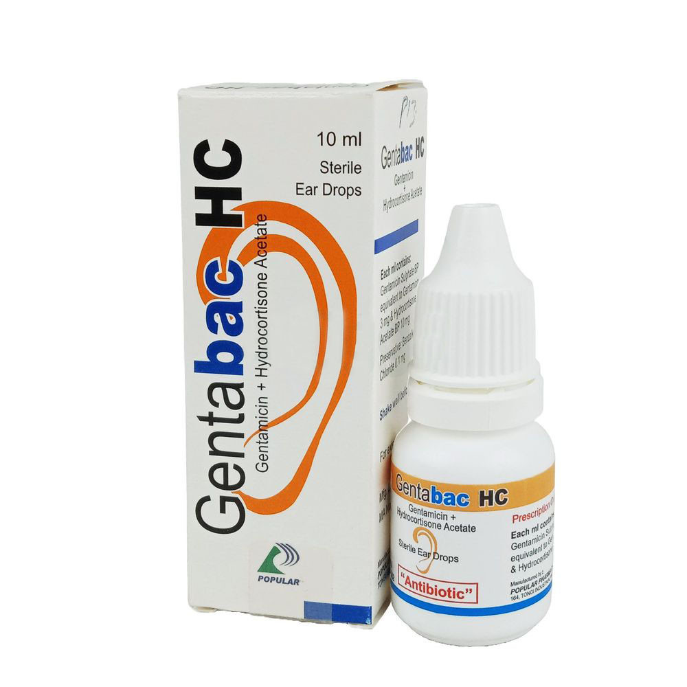 Gentabac HC Ear Drop 0.3%+1%
