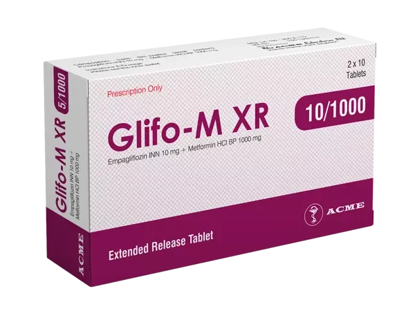 Glifo-M XR Tablet (Extended Release) 10 mg+1000 mg