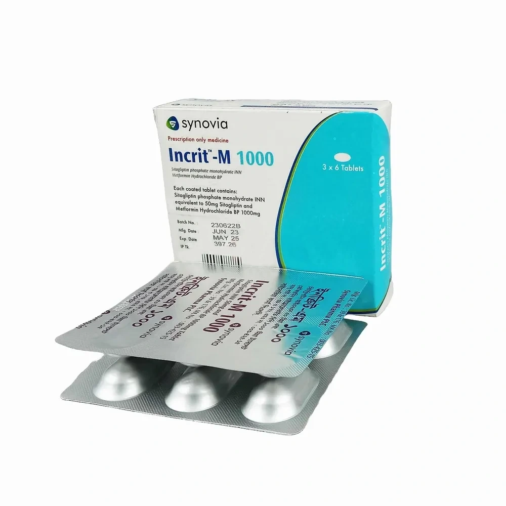Incrit-M Tablet 50 mg+1000 mg