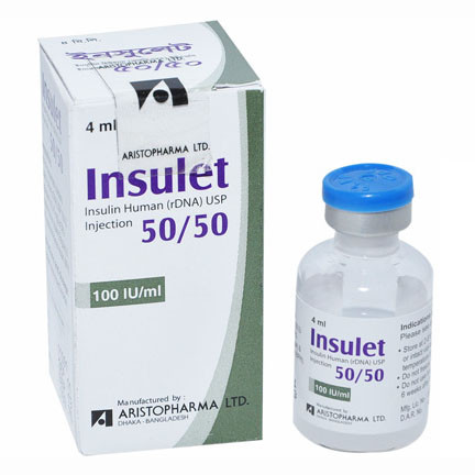 Insulet SC Injection 50%+50% in 100 IU/ml