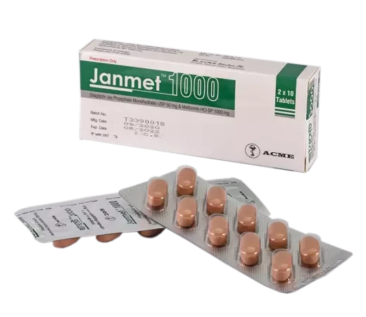 Janmet Tablet 50 mg+1000 mg