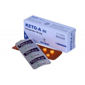 Keto-A Tablet (Enteric Coated) 50 mg