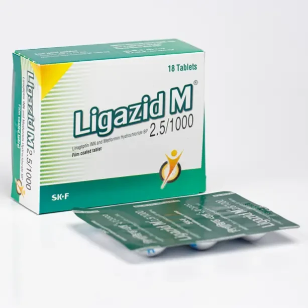 Ligazid M Tablet 2.5 mg+1000 mg