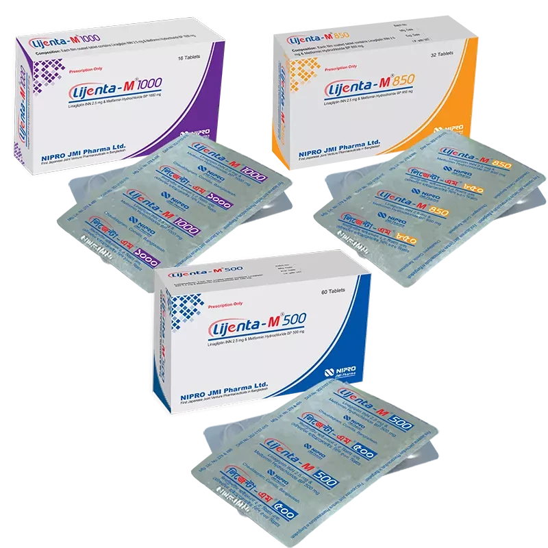 Lijenta-M Tablet 2.5 mg+1000 mg