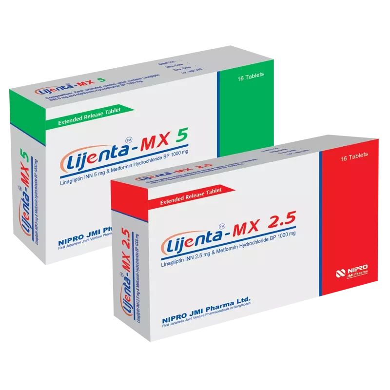 Lijenta-MX Tablet (Extended Release) 5 mg+1000 mg