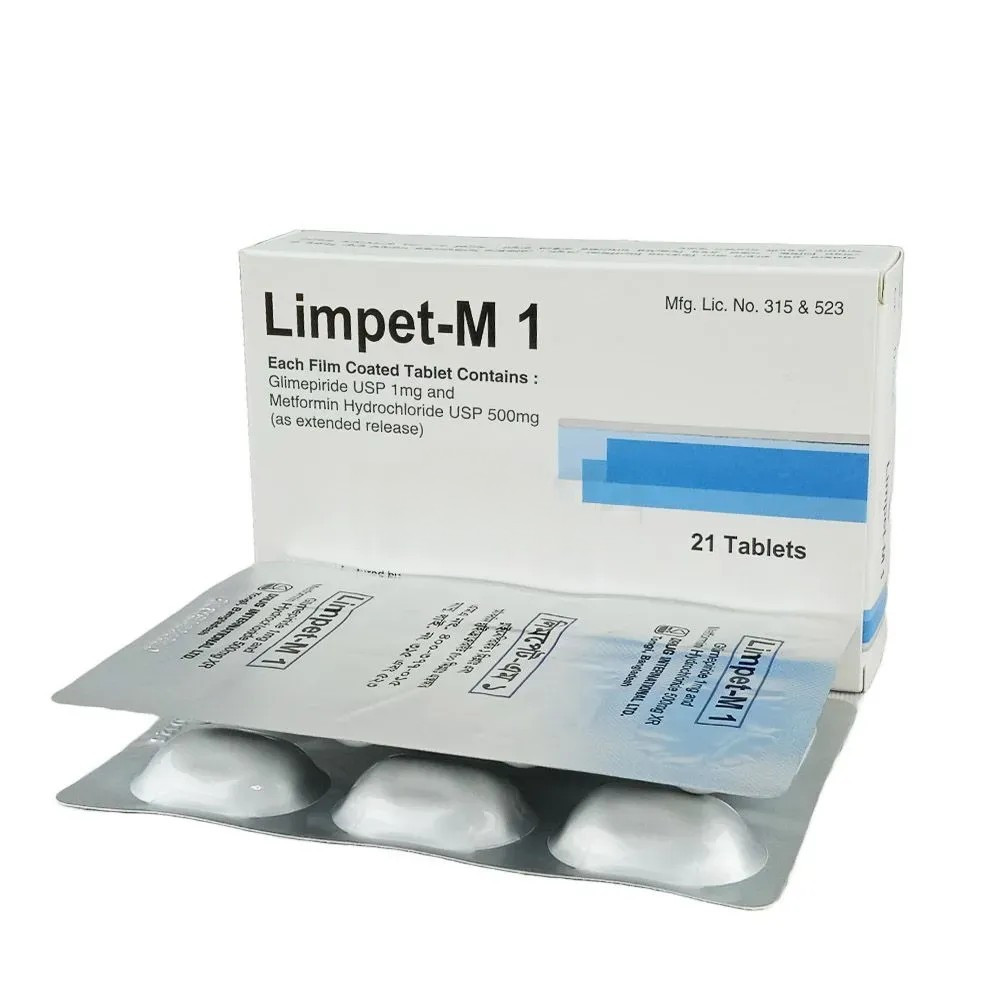 Limpet-M Tablet (Extended Release) 1 mg+500 mg