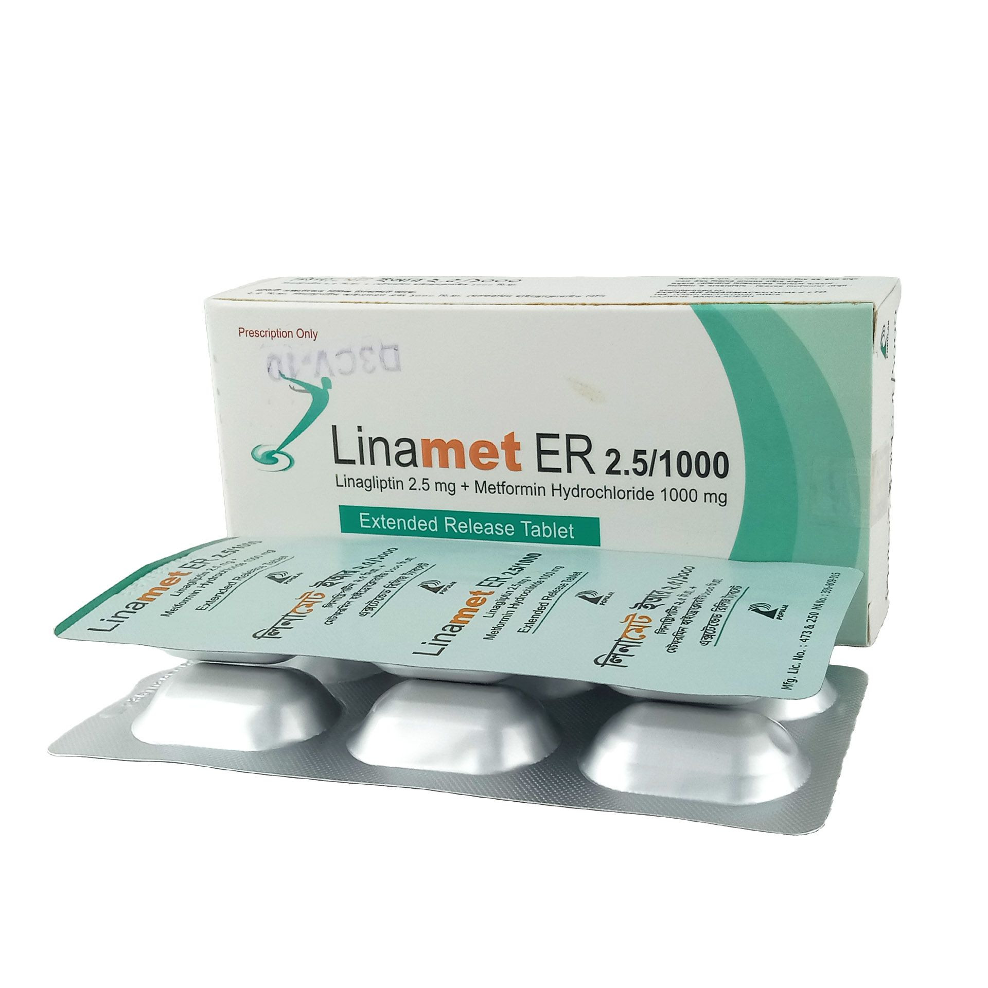 Linamet ER Tablet (Extended Release) 2.5 mg+1000 mg