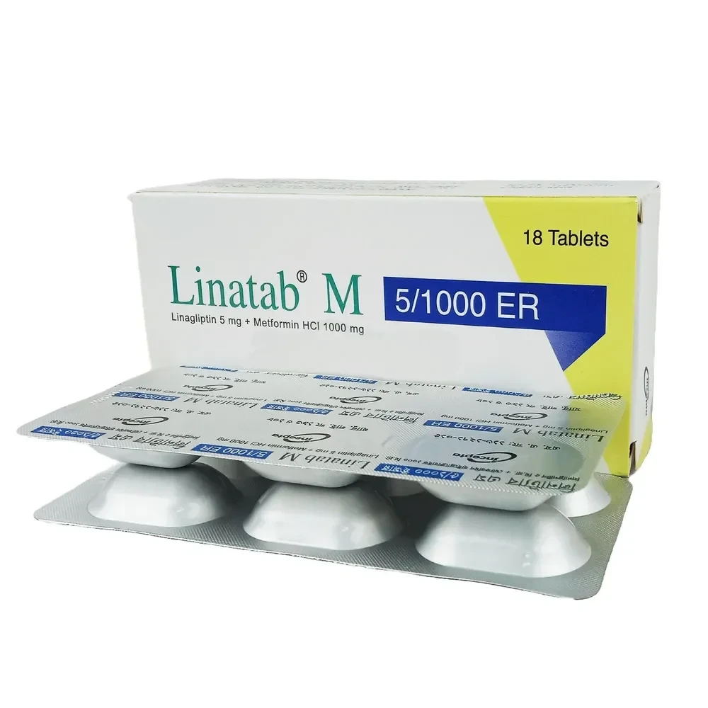 Linatab M ER Tablet (Extended Release) 5 mg+1000 mg