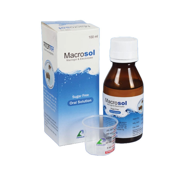 Macrosol Oral Solution (13.125 gm+350.7 mg+178.5 mg+46.6 mg)/25 ml