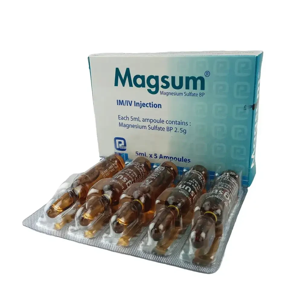 G-Mag Sulph IM/IV Injection 2.5 gm/5 ml Uses, Dosage, Side Effects - Bissoy