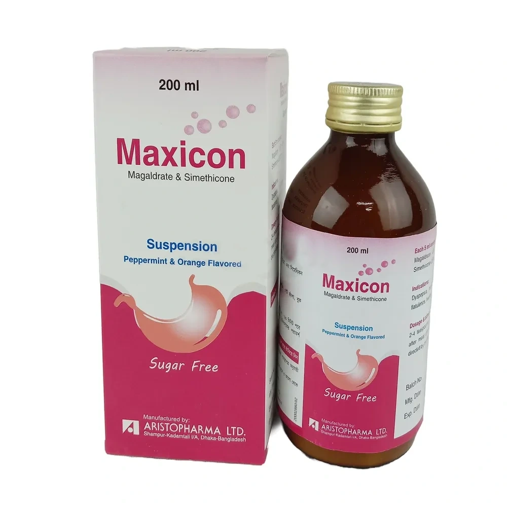 Maxicon Oral Suspension (480 mg+20 mg)/5 ml